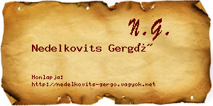 Nedelkovits Gergő névjegykártya