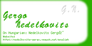 gergo nedelkovits business card